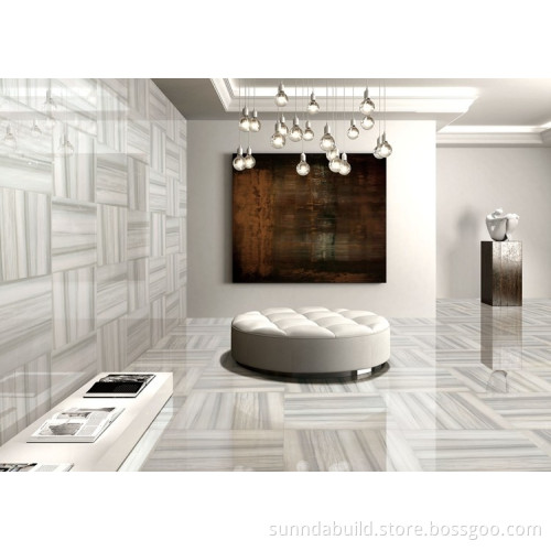 Sunnda Grey Residential Hotel Glazed Copy Marble Floor Tiles